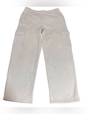 Aritzia Size X-Large Gray Sweatfleece Mega Cargo Pants Fit Cozy Lounge Casual